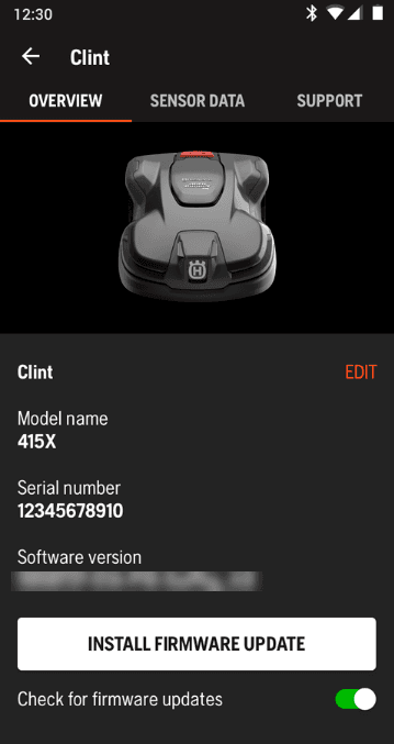 Easily make software updates yourself, via the Automower® Connect app, to enable new features and updates. image
